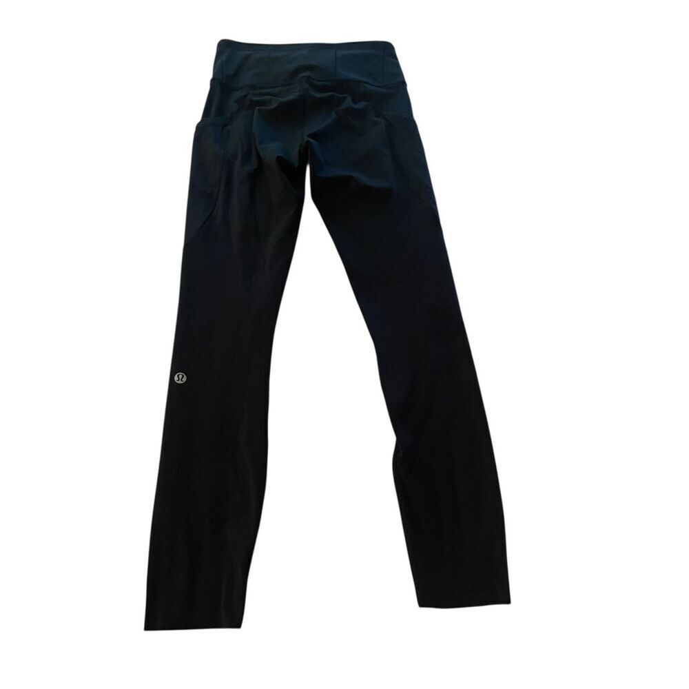 Lululemon High Waisted Leggings Black Size 4 Yoga Running